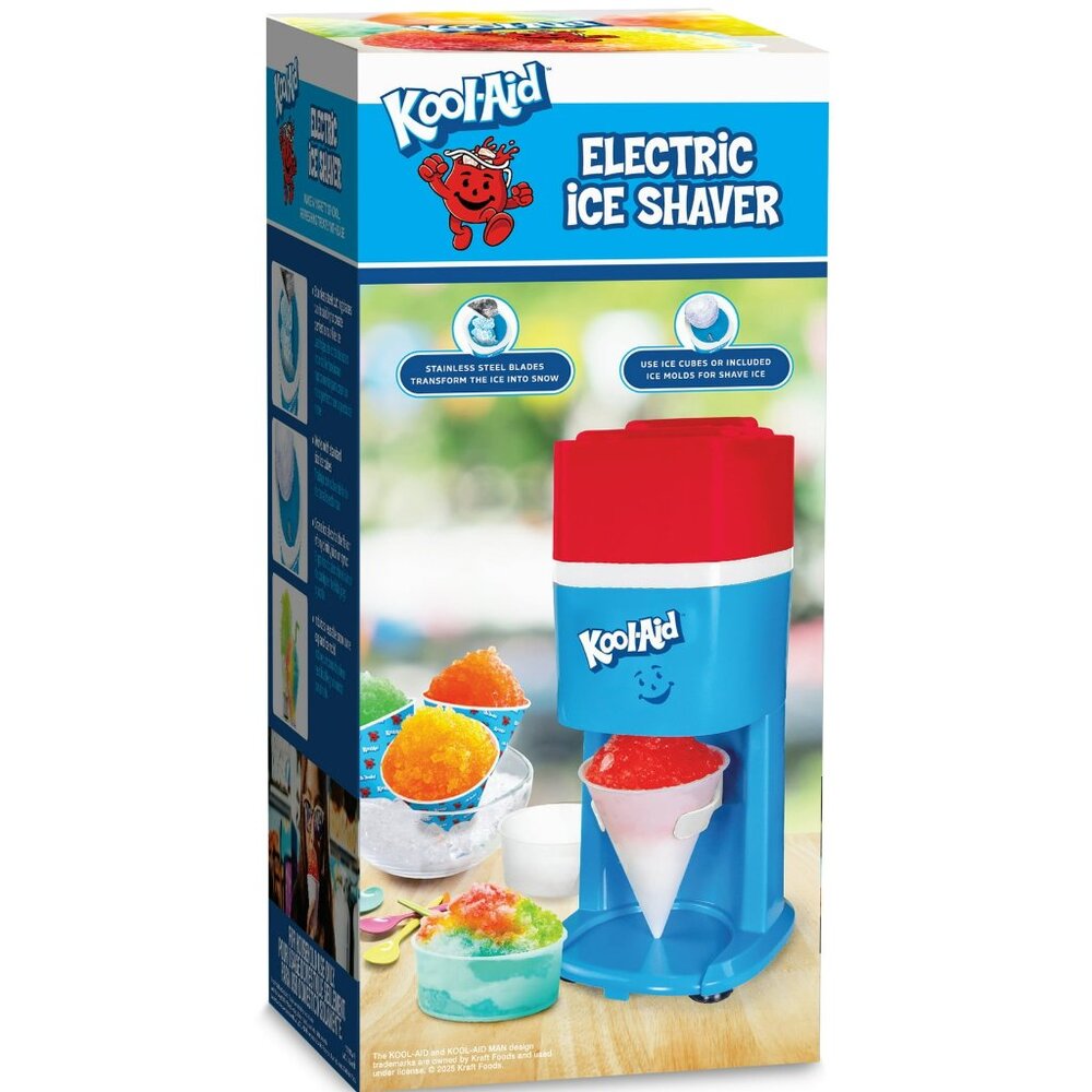 Kool-Aid Electric Ice Shaver Snow Cone Maker Red Blue NEW